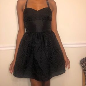 Small Medium Black Cheetah Print Dress